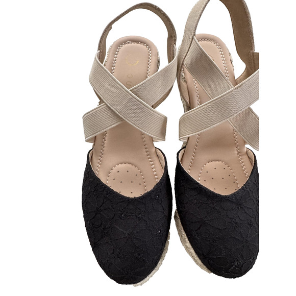 Journee Collection Ashlee Shoes Womens Size 6 Espadrille Wedge Sandals Summer - Picture 6 of 13